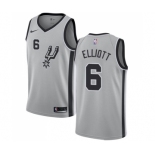 Men's Nike San Antonio Spurs #6 Sean Elliott Swingman Silver Alternate NBA Jersey Statement Edition