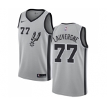 Men's Nike San Antonio Spurs #77 Joffrey Lauvergne Swingman Silver Alternate NBA Jersey Statement Edition