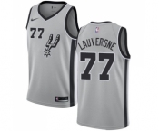 Men's Nike San Antonio Spurs #77 Joffrey Lauvergne Swingman Silver Alternate NBA Jersey Statement Edition