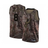 Men's Nike San Antonio Spurs #8 Patty Mills Swingman Camo Realtree Collection NBA Jersey