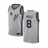 Men's Nike San Antonio Spurs #8 Patty Mills Swingman Silver Alternate NBA Jersey Statement Edition