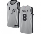 Men's Nike San Antonio Spurs #8 Patty Mills Swingman Silver Alternate NBA Jersey Statement Edition