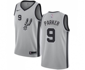 Men's Nike San Antonio Spurs #9 Tony Parker Swingman Silver Alternate NBA Jersey Statement Edition