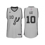 Men's San Antonio Spurs #10 David Lee New Swingman Alternate Gray Jersey