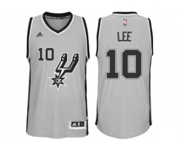 Men's San Antonio Spurs #10 David Lee New Swingman Alternate Gray Jersey