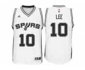 Men's San Antonio Spurs #10 David Lee New Swingman Home White Jersey