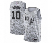 Men's San Antonio Spurs #10 Dennis Rodman White Swingman Jersey - Earned Edition