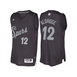 Men's San Antonio Spurs #12 LaMarcus Aldridge Black 2016 Christmas Day NBA Swingman Jersey