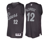 Men's San Antonio Spurs #12 LaMarcus Aldridge Black 2016 Christmas Day NBA Swingman Jersey