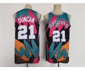 Men's San Antonio Spurs #21 Tim Duncan Throwback basketball Jersey