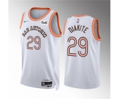 Men's San Antonio Spurs #29 Mamadi Diakite White 2023-24 City EditionStitched Basketball Jersey