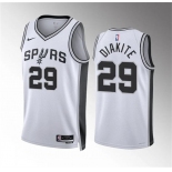 Men's San Antonio Spurs #29 Mamadi Diakite White Association Edition Stitched Basketball Jersey