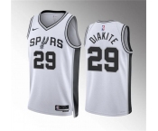 Men's San Antonio Spurs #29 Mamadi Diakite White Association Edition Stitched Basketball Jersey