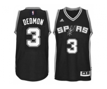 Men's San Antonio Spurs #3 Dewayne Dedmon adidas Black Player Swingma Jersey