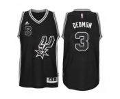 Men's San Antonio Spurs #3 Dewayne Dedmon adidas Black Signature Spur Swingma Jersey