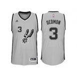 Men's San Antonio Spurs #3 Dewayne Dedmon adidas Gray Player Swingma Jersey