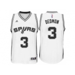 Men's San Antonio Spurs #3 Dewayne Dedmon adidas White Player Swingma Jersey