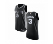 Men's San Antonio Spurs #3 Keldon Johnson Authentic Black Basketball Jersey - Icon Edition