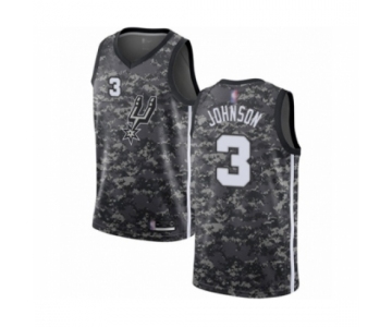 Men's San Antonio Spurs #3 Keldon Johnson Authentic Camo Basketball Jersey - City Edition