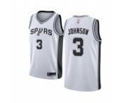 Men's San Antonio Spurs #3 Keldon Johnson Authentic White Basketball Jersey - Association Edition