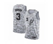 Men's San Antonio Spurs #3 Keldon Johnson White Swingman Jersey - Earned Edition