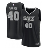 Men's San Antonio Spurs #40 Harrison Barnes Black Statement Edition Stitched Basketball Jersey