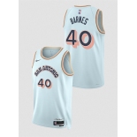 Men's San Antonio Spurs #40 Harrison Barnes Light Blue 2024-25 City Edition Stitched Basketball Jersey