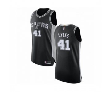 Men's San Antonio Spurs #41 Trey Lyles Authentic Black Basketball Jersey - Icon Edition