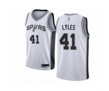 Men's San Antonio Spurs #41 Trey Lyles Authentic White Basketball Jersey - Association Edition