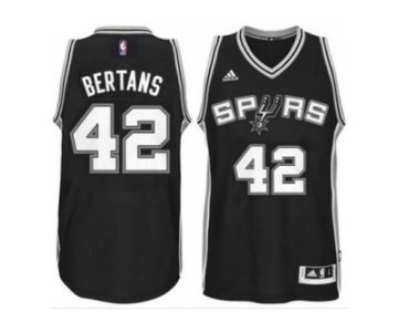 Men's San Antonio Spurs #42 Davis Bertans adidas Black Player Swingman Jersey