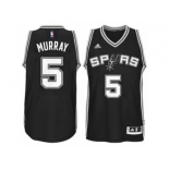 Men's San Antonio Spurs #5 Dejounte Murray adidas Black Player Swingman Jersey