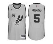 Men's San Antonio Spurs #5 Dejounte Murray adidas Gray Player Swingman Jersey