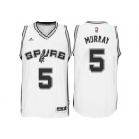 Men's San Antonio Spurs #5 Dejounte Murray adidas White Player Swingman Jersey