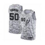 Men's San Antonio Spurs #50 David Robinson White Swingman Jersey - Earned Edition