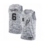 Men's San Antonio Spurs #6 Sean Elliott White Swingman Jersey - Earned Edition