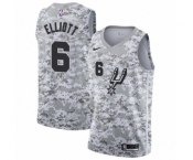 Men's San Antonio Spurs #6 Sean Elliott White Swingman Jersey - Earned Edition