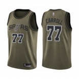 Men's San Antonio Spurs #77 DeMarre Carroll Swingman Green Salute to Service Basketball Jersey