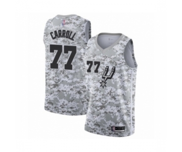 Men's San Antonio Spurs #77 DeMarre Carroll White Swingman Jersey - Earned Edition