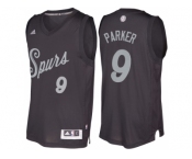 Men's San Antonio Spurs #9 Tony Parker Black 2016 Christmas Day NBA Swingman Jersey