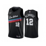 Men's San Antonio Spurs Black #12 LaMarcus Aldridge Black City Edition Fiesta 2020-21 Stitched Basketball Jersey