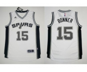 NBA Revolution 30 San Antonio Spurs #15 Matt Bonner White Stitched Jerseys