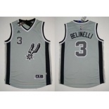 NBA San Antonio Spurs #3 Marco Belinelli Grey Alternate Stitched Jerseys