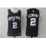 Nike NBA San Antonio Spurs #2 Kawhi Leonard Jersey 2017-18 New Season Black Jersey