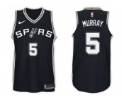 Nike NBA San Antonio Spurs #5 Dejounte Murray Jersey 2017-18 New Season Black Jersey