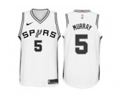 Nike NBA San Antonio Spurs #5 Dejounte Murray Jersey 2017 18 New Season White Jersey