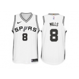 Nike NBA San Antonio Spurs #8 Patty Mills Jersey 2017-18 New Season White Jersey