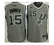 San Antonio Spurs #15 Matt Bonner Grey Stitched NBA Jersey