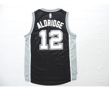 nba san antonio spurs #12 aldridge black[2015 new]