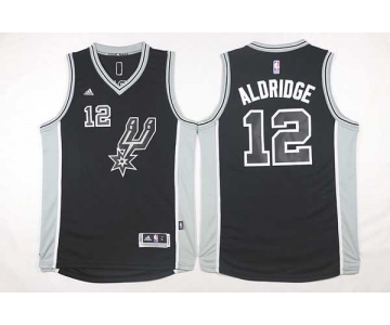 nba san antonio spurs #12 aldridge black[2016 new]