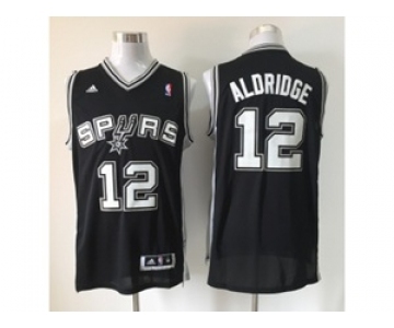 nba san antonio spurs #12 aldridge black[revolution 30 swingman]